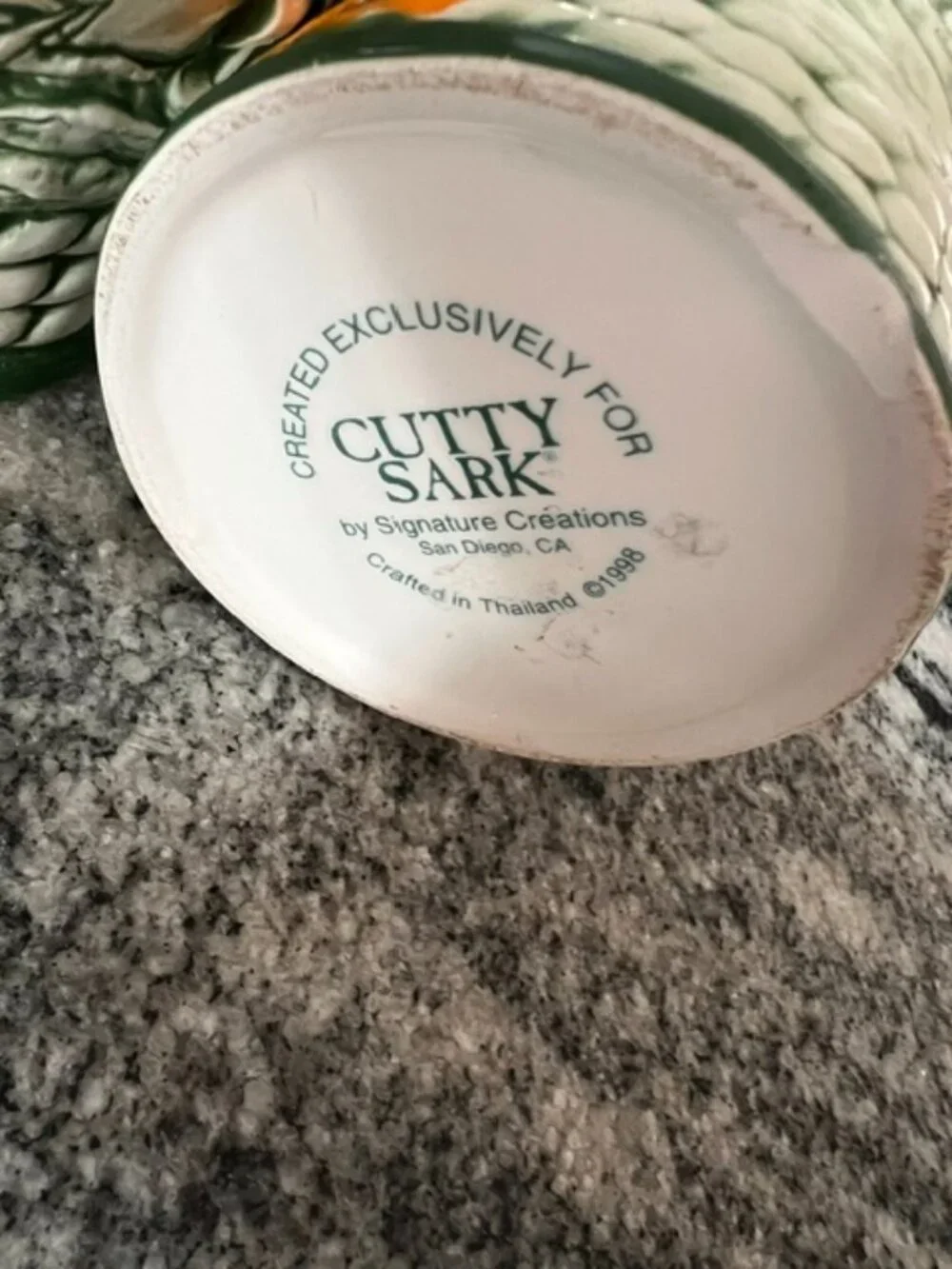 Vintage Cutty Sark ceramic‎ whiskey tumblers official branded barware ocean sail
